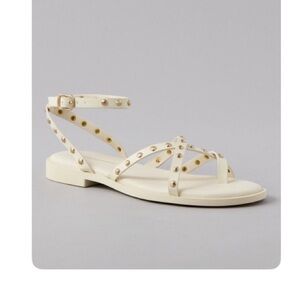 American Eagle Outfitters White Studded Sandals
